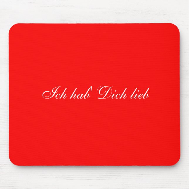Ich hab'Dich lieb mousepad (alemão eu te amo) (Frente)