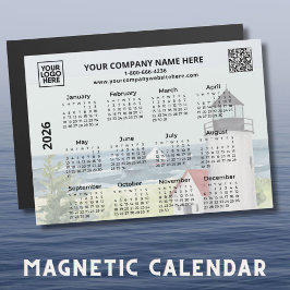 Ícone comercial 2026 QR Calendário do farol QR
