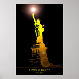 Ícone da Liberdade: Estátua do Poster de viagens d