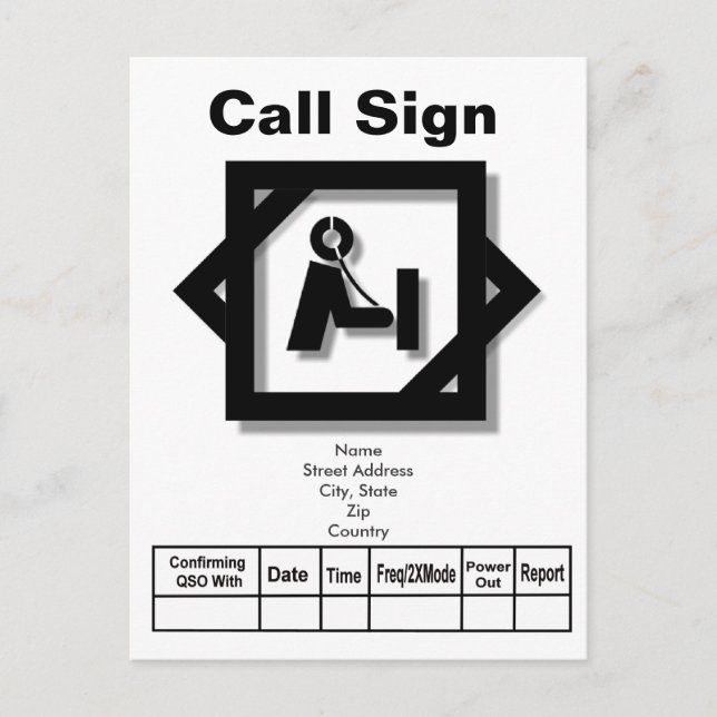 Ícone De Aparência 3D    Cartão QSL Personalize-O! (Frente)