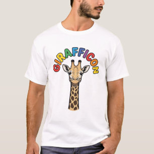 Ícone de Girafa Vintage Design de Camisa de Animal