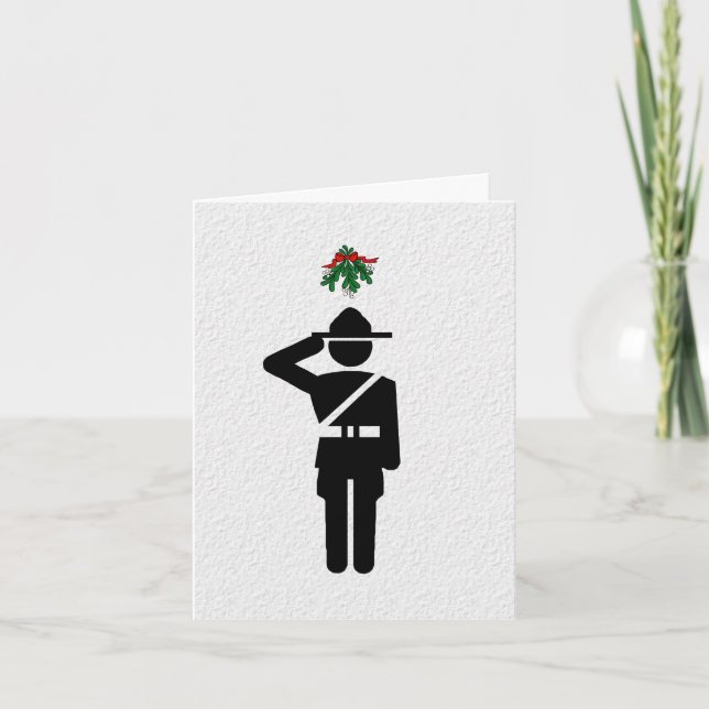 Ícone de montanha canadense e cartão de Natal Mist (Frente)