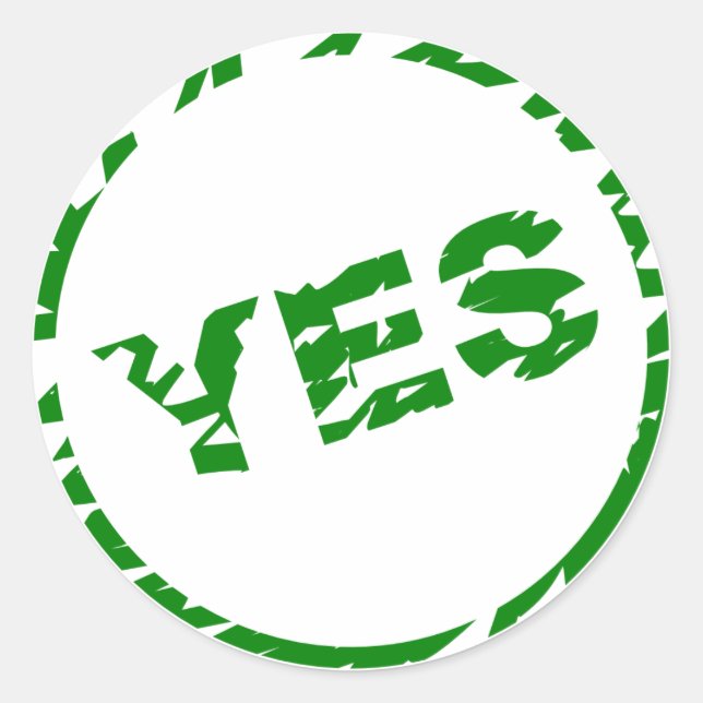 Ícone de validação - SIM - Adesivo (Frente)