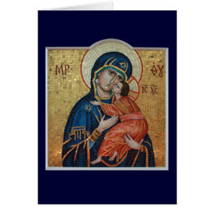 Ícone do cartão de Theotokos (vazio no direito)