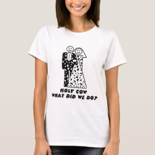 Ícone do humor do casamento: T-shirt santamente d