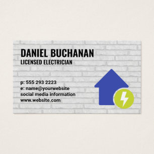 Ícone Eletricidade e Residência   Parede de tijolo