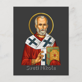 ícone ortodoxo sérvio de carta de São Nicolau