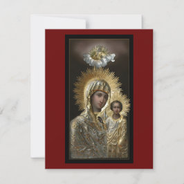 Ícone Sitka do cartão de oração da Mãe de Deus