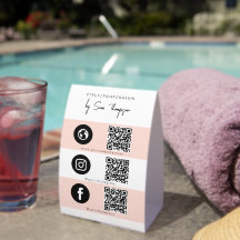 Ícone Triplo & Código QR Negócios Mídia Social Ros