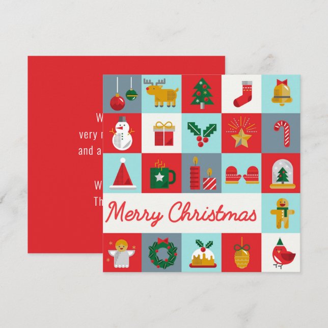 Ícones agradáveis do Natal Retron Winter (Frente/Verso)