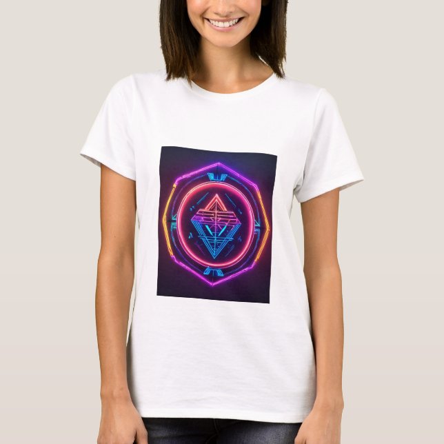 Ícones coloridos de DJs, Artesanatos, camiseta par (Frente)