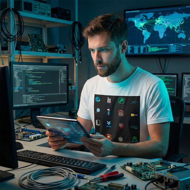 Ícones da Web Mens T-Shirt (Criador carregado)