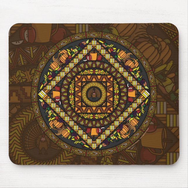 Ícones de Ação de Graças Mousepad (Frente)