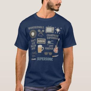 Ícones de Banda do Oasis - Camisa do ventilador do