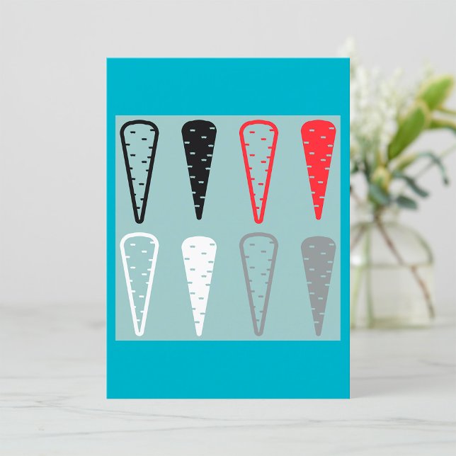 Ícones de Cenoura Laranja Preto Convite Branco (Criador carregado)