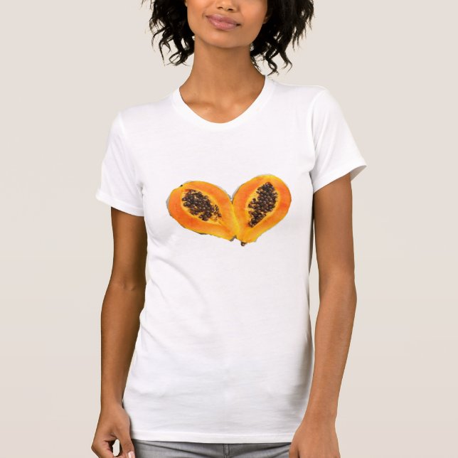 Ícones de estilo de Fruta para camisa do mamão (Frente)