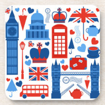 Ícones de Londres em plástico rígido - porta-copos