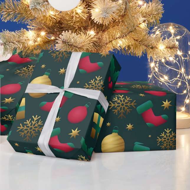 Ícones de Natal em Papel de Presente (Wrap your gifts in timeless Christmas charm!)