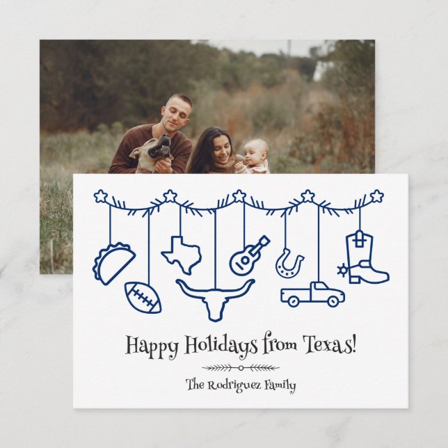 Ícones de suspensão de feriado azul do Texas com s (Frente/Verso)