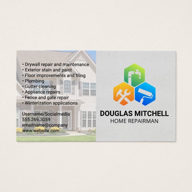 Ícones do Serviço de Reparo Doméstico (Frente)