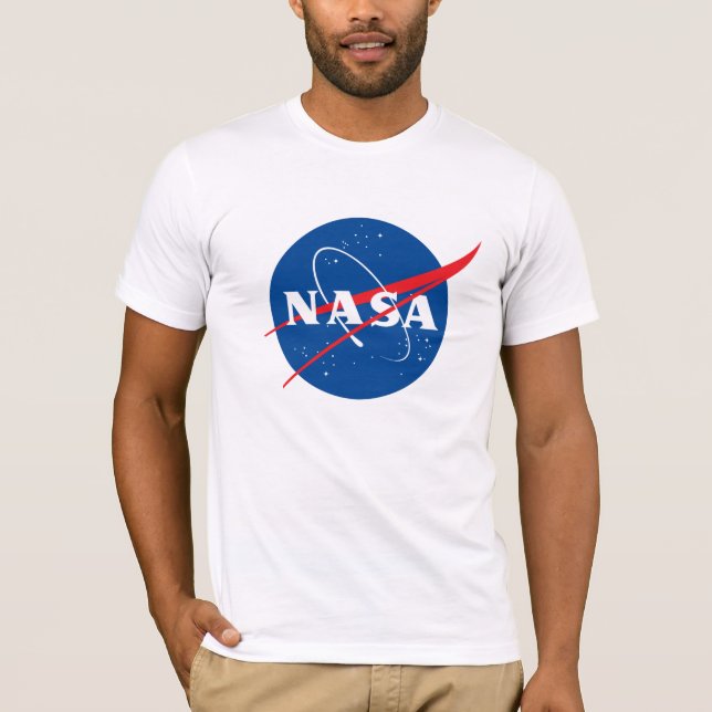 Iconic NASA FIT Cotton T-Shirt (Rocket White) (Frente)