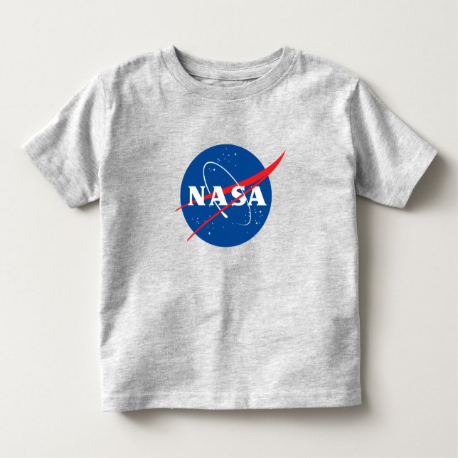 Iconic NASA Toddler T-Shirt (Cinza de Mercúrio) (Frente)