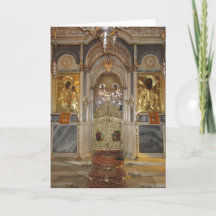 Iconostasis da igreja ortodoxa dos cartões de