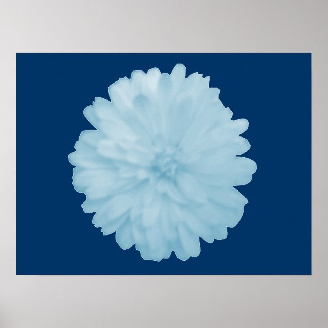 Icy Blue Marigold Poster (Frente)