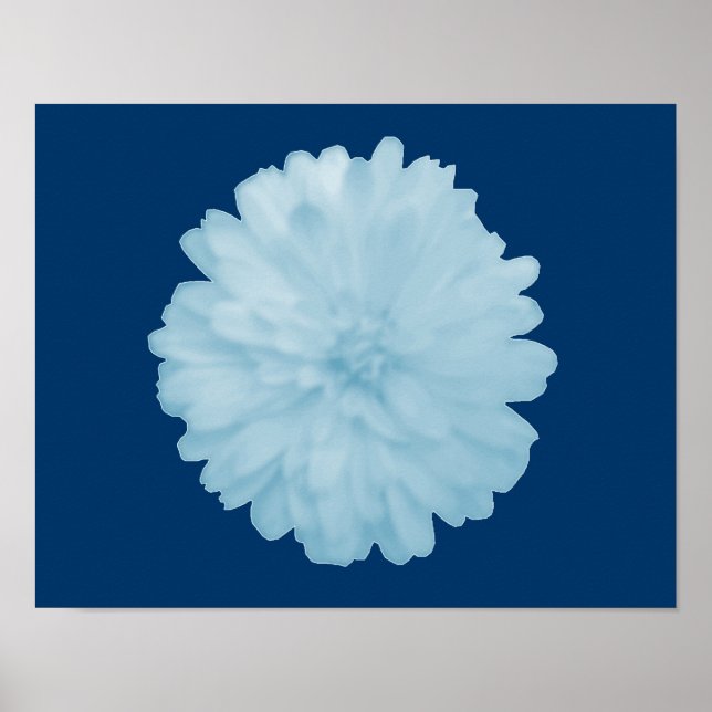 Icy Blue Marigold Poster (Frente)