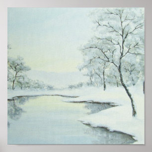 Icy Winter Landscape Fine Art Impressão
