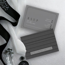 ID1090 RSVP de Casamento Preto e Branco Personaliz