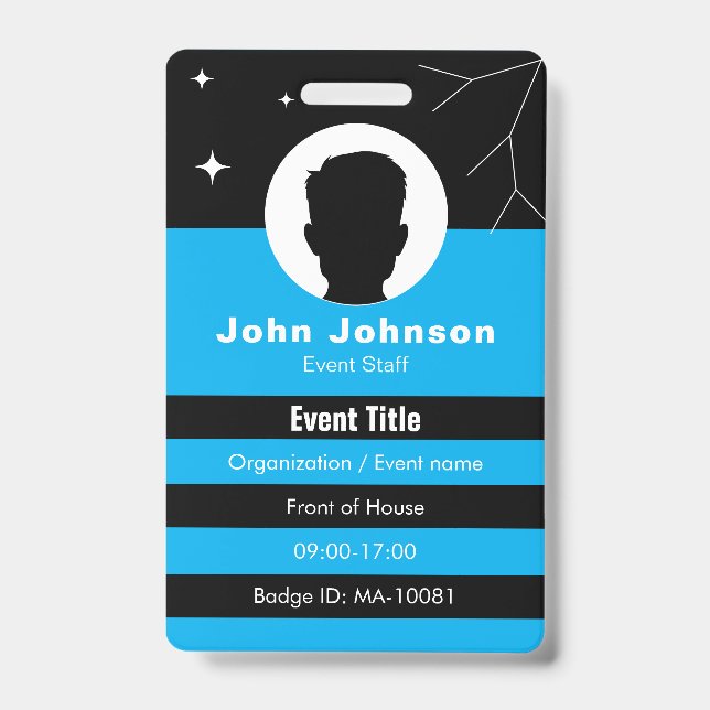 ID de crachá de evento personalizável (Frente)