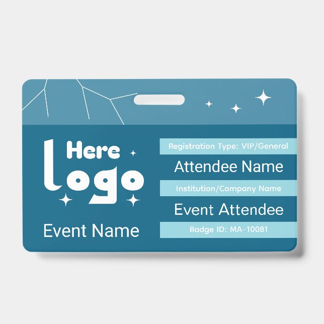 ID do Crachá Personalizado da Conferência (Frente)