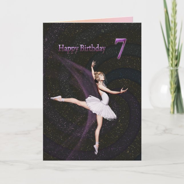 Idade 7, um cartão de aniversário da bailarina (Frente)