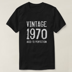 Idade até a perfeição 1970 camisa de aniversár