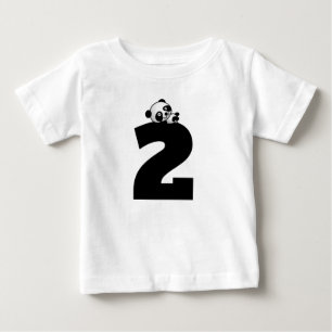 Idade dois t-shirt do urso de panda do segundo