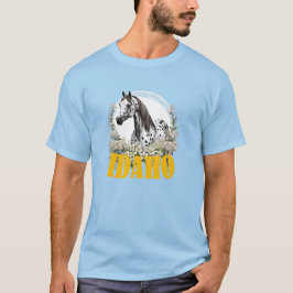 Idaho Appaloosa Com T-Shirt Fronteiriço