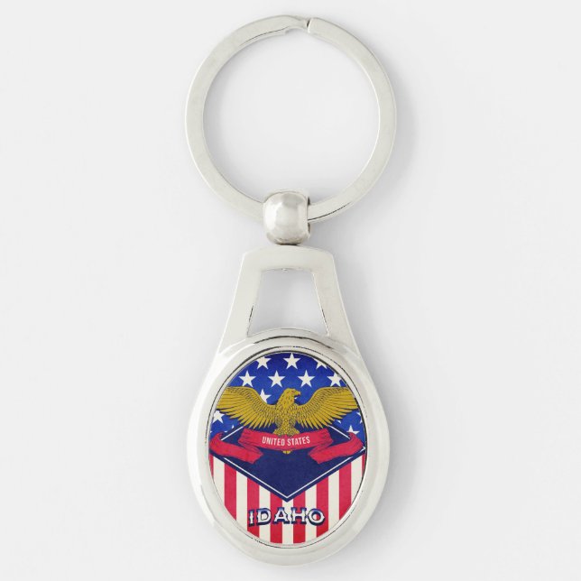 Idaho EUA Flag Chaveiro (Frente)