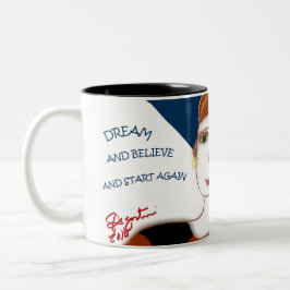 Ideal e acredite a caneca do dois-tom 11oz