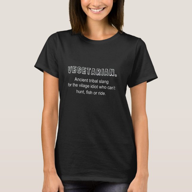 Ideia de camiseta engraçada vegana vegetariana com (Frente)