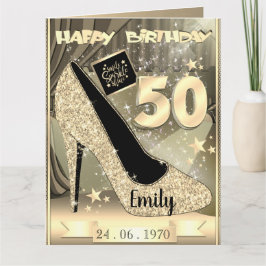 Ideia de cartão de aniversário de 50 anos personal