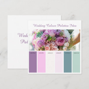 Ideia de Cartão de Paletas de Cores de Casamento