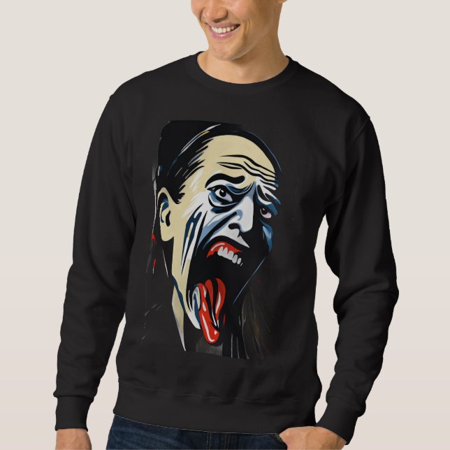 Ideia de Dia das Bruxas de Gritar Spooky, Camisas  (Frente)
