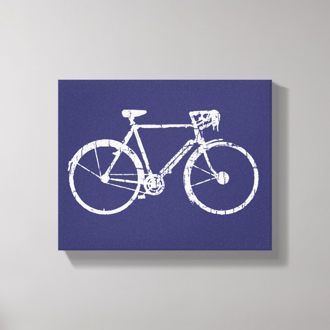 Ideia de parede azul de decoração de bicicleta bra (Frente)