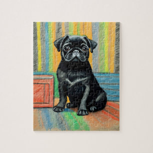 Ideia de presente de quebra-cabeça de crayon Black
