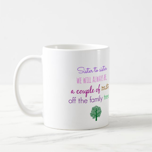 Ideia do presente para a caneca de café da irmã (Esquerda)