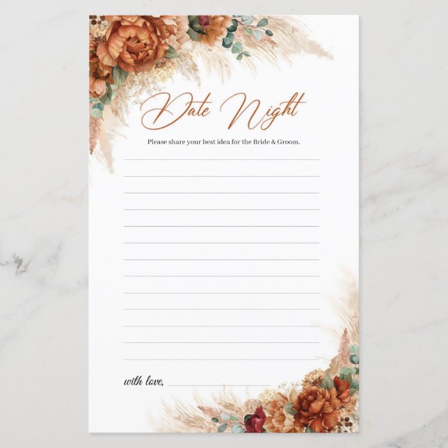 Ideias boho de noite de encontro com terracota em  (Frente)