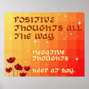 Ideias Coloridas Positivas Inspiram Poster