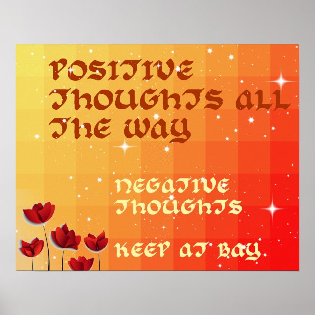 Ideias Coloridas Positivas Inspiram Poster (Frente)