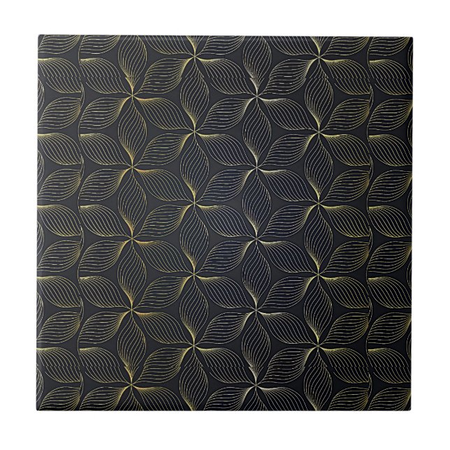 Ideias de Azulejos de Parede Pretos e Dourados Ele (Frente)